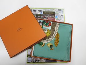 鹿児島市 買取専門 東京市場 天文館 地蔵角交番前店 ブランド エルメス スカーフ 買取しました。