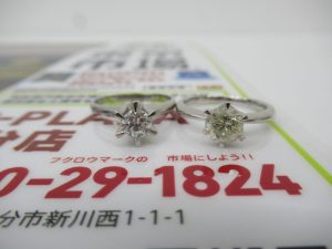 大分市 買取専門 東京市場 Dプラザ大分店 貴金属 アクセサリー ダイヤ リング 買取しました。