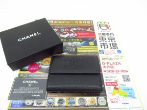 大分市 買取専門 東京市場 Dプラザ大分店 ブランド シャネル 折財布 買取しました。