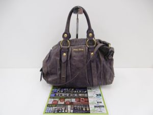 所沢市内！買取専門 東京市場 西武小手指駅北口タワーズ店 ブランド ミュウミュウ ハンドバッグ 買取しました。