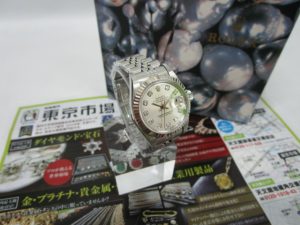 鹿児島市内 買取専門 東京市場 鹿児島中央店 ブランド ロレックス 時計 デイトジャスト 買取しました。