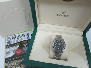 鹿児島市内 買取専門 東京市場 鹿児島中央店 ブランド ロレックス 時計 エクスプローラーⅠ 買取しました。