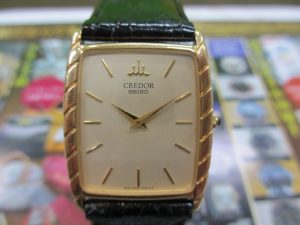 買取専門 東京市場 中町 天文館 御着屋交番前店 金無垢 時計 セイコー クレドール 買取しました。