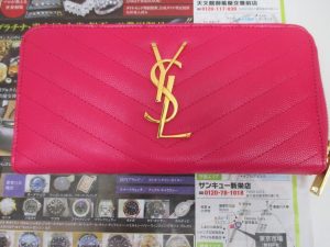 鹿児島市 買取専門 東京市場 サンキュー新栄店 ブランド サンローラン 長財布 買取しました。
