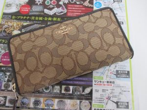 鹿児島市 買取専門 東京市場 サンキュー新栄店 ブランド コーチ COACH 財布 買取しました。