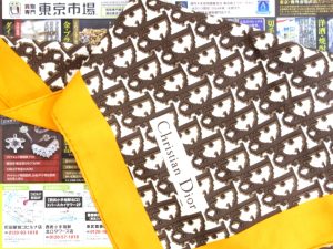 高崎市内 買取専門 東京市場 ドンキホーテ 高崎店 ブランド クリスチャン･ディオール スカーフ 買取しました。