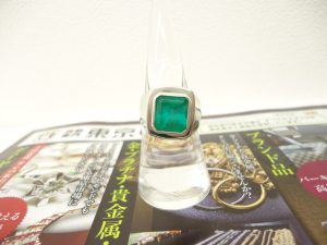 小山市内！買取専門 東京市場 ドンキホーテ小山駅前店 エメラルド PT900 リング 買取しました。