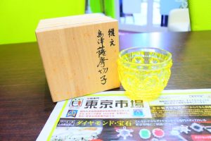 鹿児島市 東京市場 天文館 地蔵角交番前店 伝統工芸品 薩摩切子 買取しました。