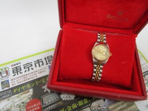 鹿児島市内 買取専門 東京市場 鹿児島中央店 ブランド ロレックス デイトジャスト 買取しました。