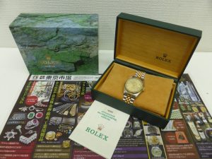 町田市 相模原 買取専門 東京市場 町田駅前コビルナ店 ブランド ロレックス デイトジャスト 買取しました。