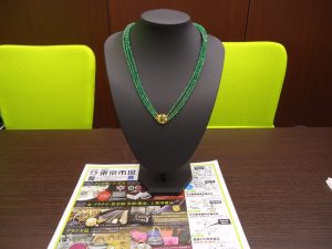 鹿児島市 買取専門 東京市場 国道225号宇宿店 天然エメラルド ネックレス 買取しました。