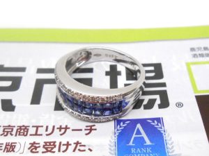 日立市内！買取専門 東京市場 メガドンキ 日立店 宝石 プラチナ サファイア リング 買取しました。