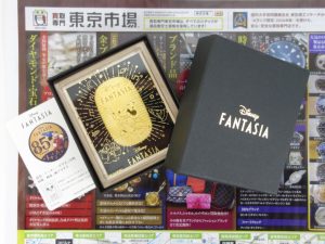 高崎市内 買取専門 東京市場 ドンキホーテ 高崎店 ディズニー ファンタジア 純金小判 買取しました。