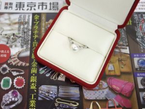 高崎市内 買取専門 東京市場 ドンキホーテ 高崎店 貴金属 プラチナ パール リング 買取しました。