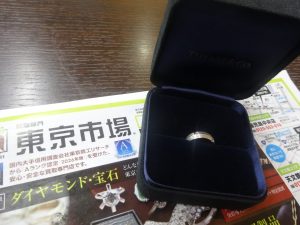 姶良市 買取専門 東京市場 姶良国道10号店 ブランド ティファニー リング 買取しました。