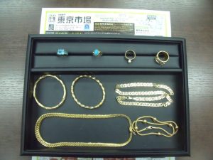 鹿児島市内 買取専門 東京市場 鹿児島中央店 貴金属 18金 アクセサリー 買取しました。