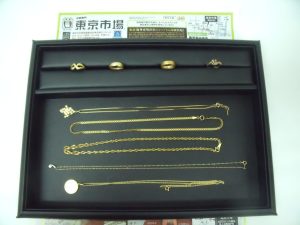 鹿児島市内 買取専門 東京市場 鹿児島中央店 貴金属 18金 アクセサリー 買取しました。