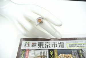 所沢 入間 狭山 日高 秩父 東村山 買取専門 東京市場 西武小手指駅北口タワーズ店 宝石 シトリン プラチナ リング 買取しました。