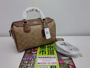 春日部市内！ 買取専門 東京市場 東武豊春駅西口店 コーチ シグネチャー柄 ミニベネットサンチェル ミニボストン 買取しました。