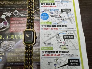 鹿児島市 東京市場 天文館 地蔵角交番前店 ブランド シャネル 時計 買取しました。