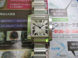 富山 高岡 射水 魚津 砺波 南砺 買取専門 東京市場 ドンキホーテ富山店 ブランド カルティエ 時計 買取しました。