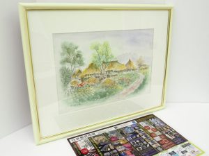 町田 相模原 出張買取 買取専門 東京市場 町田駅前コビルナ店 絵画 奥村健治 水彩画 買取しました。