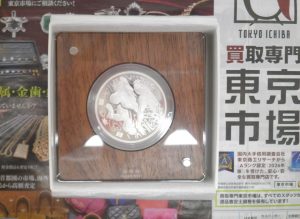 金沢市内 買取専門 東京市場 メガドンキラパーク金沢店 東京オリンピック プルーフ貨幣セット銀貨 水泳 買取しました。