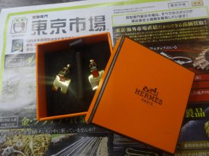 姶良市 買取専門 東京市場 姶良国道10号店 ブランド エルメス ピアス 買取しました。