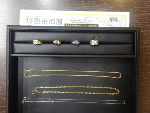 姶良市 買取専門 東京市場 姶良国道10号店 貴金属 金 プラチナ アクセサリー 買取しました。