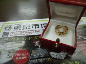 鹿児島市内 買取専門 東京市場 鹿児島中央店 ブランド カルティエ リング 買取しました。