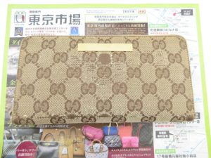 所沢 入間 狭山 日高 秩父 東村山 買取専門 東京市場 西武小手指駅北口タワーズ店 グッチ 財布 買取しました。