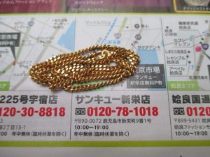 鹿児島市 買取専門 東京市場 サンキュー新栄店 貴金属 金 ネックレス 買取しました。