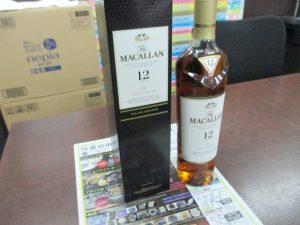 鹿児島市 買取専門 東京市場 サンキュー新栄店 洋酒 ウイスキー マッカラン 12年 シングルモルト 買取しました。