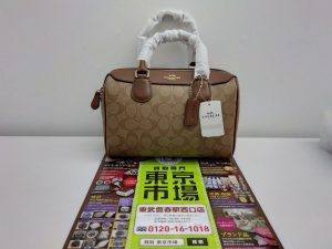 春日部 買取専門 東京市場 東武豊春駅西口店 コーチ シグネチャー ミニベネットサンチェル ミニボストンバッグ 買取しました。