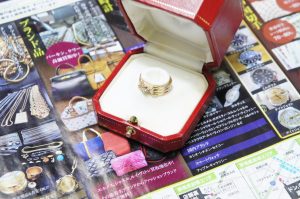 春日部市内！アリフト掲載 買取専門 東京市場 東武豊春駅西口店 カルティ ゴールド ダイヤ リング 買取しました。