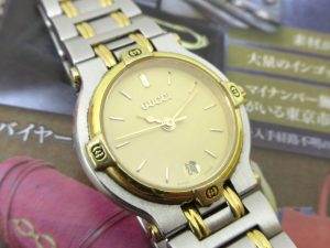 前橋市内 買取専門 東京市場 17号前橋元総社南小前店 ブランド グッチ 腕時計 買取しました。
