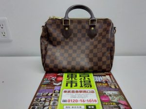 春日部 買取専門 東京市場 東武豊春駅西口店 ルイヴィトン ダミエ・エベヌ キャンバス スピーディバッグ 買取しました。