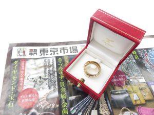 所沢 入間 狭山 日高 秩父 東村山 買取専門 東京市場 西武小手指駅北口タワーズ店 カルティエ リング 買取しました。