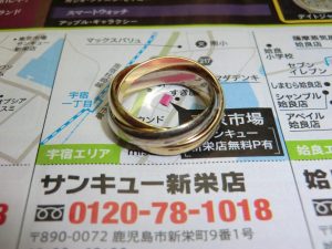鹿児島市 買取専門 東京市場 サンキュー新栄店 ブランド Cartier アクセサリー 買取しました。