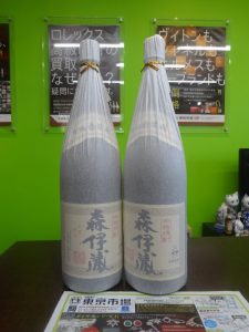姶良市 買取専門 東京市場 姶良国道10号店 プレミアム焼酎 森伊蔵 買取しました。