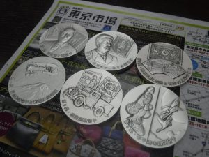 鹿児島市内 買取専門 東京市場 鹿児島中央店 貴金属 純銀 記念メダル 買取しました。