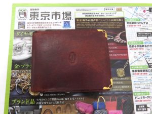 所沢 入間 狭山 日高 秩父 東村山 買取専門 東京市場 西武小手指駅北口タワーズ店 カルティエ サイフ 買取しました。