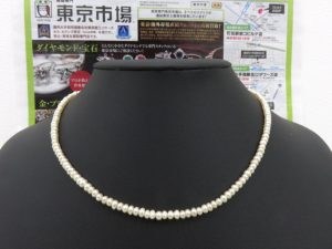 所沢 入間 狭山 日高 秩父 東村山 買取専門 東京市場 西武小手指駅北口タワーズ店 パール ネックレス 買取しました。