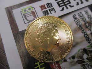 霧島市 買取専門 東京市場 ドンキホーテ霧島隼人店 貴金属 コイン ブリタニア 100ポンド金貨  買取しました。
