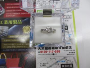 買取専門東京市場 中町 照国通り 天文館 御着屋交番前店 貴金属 宝石 ダイヤモンドリング 買取しました。