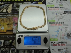 鹿児島市 買取専門 東京市場 国道225号宇宿店 貴金属 金 喜平 ブレスレット 買取しました。