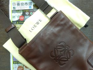 鹿児島市内 買取専門 東京市場 鹿児島中央店 ブランド ロエベ バッグ 買取しました。