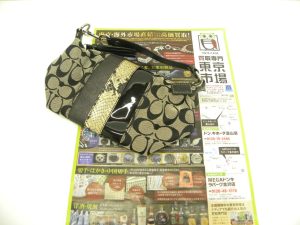 金沢市内 買取専門 東京市場 メガドンキラパーク金沢店 ブランド コーチ バッグ 買取しました。