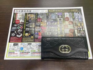 鹿児島市 東京市場 天文館 地蔵角交番前店 ブランド GUCCI グッチ 財布 買取しました。