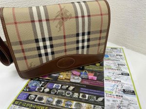 鹿児島市 買取専門 東京市場 サンキュー新栄店 ブランド Burberrys バッグ 買取しました。